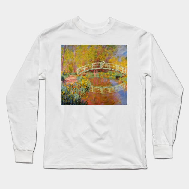 Christopher Robin & Winnie-The-Pooh on Monet’s bridge Long Sleeve T-Shirt by Adam Thornton Illustration